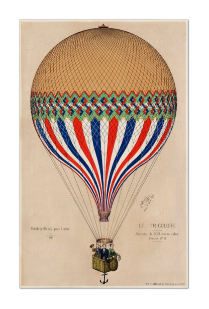 Balloon Ascension in Paris, 1874