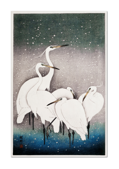 Group of Egrets, Ohara Koson