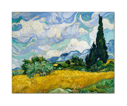 Wheat Field with Cypresses (Van Gogh, 1889)